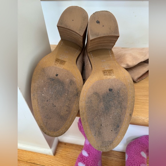 Oasis Society Tan Faux Suede Mid High Boots - Picture 5 of 10